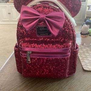 Pink Sequin Disney Loungefly Backpack